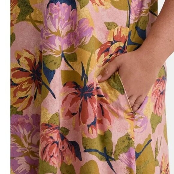 Terra & Sky Women’s Floral Swing Dress Size 1X (16W-18W) - Picture 3 of 3